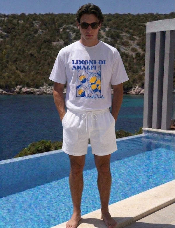 Riviera linen shorts