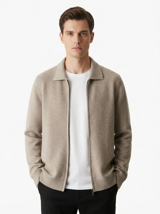 Essential zip cardigan