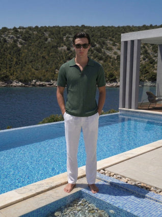 Capri linen trousers